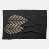 Elegantes Pine Cones Kupfer Platinum Muster Geschirrtuch (Horizontal)