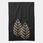 Elegantes Pine Cones Kupfer Platinum Muster Geschirrtuch (Vertikal)