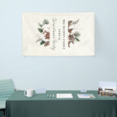 Elegantes Pine & Cotton Weihnachten Banner (Messeveranstaltung)