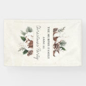 Elegantes Pine & Cotton Weihnachten Banner (Horizontal)