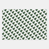 Elegantes Pine Green Christmas Tree Muster Geschenkpapier Set (Vorderseite 3)