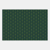 Elegantes Pine Green Christmas Tree Muster Geschenkpapier Set (Vorderseite)
