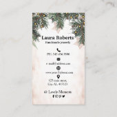 Elegantes Pine Ostering Display Visitenkarte (Rückseite)