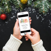 Elegantes Pine Tree Christmas Party Einladung