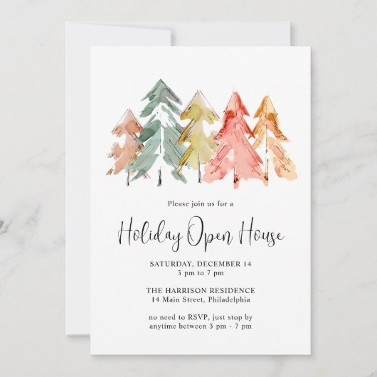 Elegantes Pine Tree Einladung (Vorderseite)