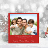 Elegantes Pine Tree Foto Feiertagskarte