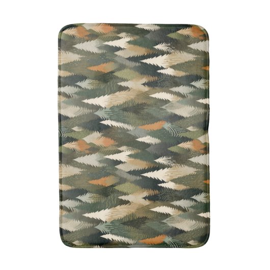 Elegantes Pine Tree Muster | Rustikaler Wald Badematte (Vorderseite Vertikal)