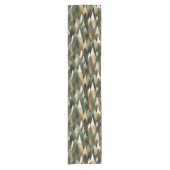 Elegantes Pine Tree Muster | Rustikaler Wald Kurzer Tischläufer (Vorderseite)