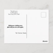 Elegantes Pine Tree Muster | Rustikaler Wald Postkarte (Rückseite)