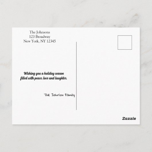 Elegantes Pine Tree Muster | Rustikaler Wald Postkarte (Rückseite)