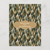 Elegantes Pine Tree Muster | Rustikaler Wald Postkarte (Vorderseite)