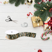 Elegantes Pine Tree Muster | Rustikaler Wald Satinband