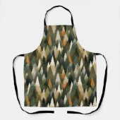 Elegantes Pine Tree Muster | Rustikaler Wald Schürze (Vorderseite)