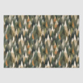 Elegantes Pine Tree Muster | Rustikaler Wald Seidenpapier (Vorderseite)