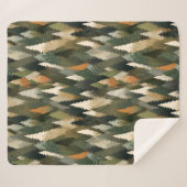 Elegantes Pine Tree Muster | Rustikaler Wald Sherpadecke (Vorderseite (Horizontal))