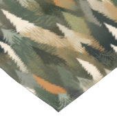 Elegantes Pine Tree Muster | Rustikaler Wald Tischdecke (Schrägansicht)