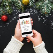 Elegantes Pine Tree Weihnachtsfest Einladung