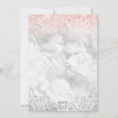 Elegantes Pink 16 . Geburtstag Tiara Glitzer Party Einladung (Rückseite)