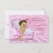 Elegantes Pink African American Baby Shower UAWG RSVP Karte (Vorderseite)