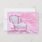 Elegantes Pink African American Baby Shower UAWG RSVP Karte (Rückseite)