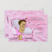 Elegantes Pink African American Baby Shower UAWG RSVP Karte (Vorne/Hinten)