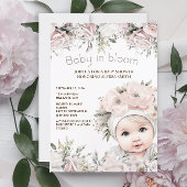 Elegantes Pink Baby in Bloom Girl Baby Shower Einladung