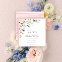 Elegantes Pink Baby in Bloom Script Girl Baby Show
