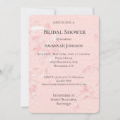 Elegantes Pink Blush Pearl Brautparty Einladung (Vorderseite)