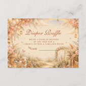 Elegantes Pink Boho-Windel-Raffle Begleitkarte (Vorderseite)