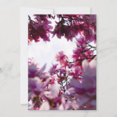 Elegantes Pink Bougainvillea Rustikale Hochzeit Einladung (Rückseite)