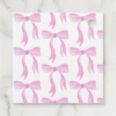 Elegantes Pink Bow Brautparty Script Vielen Dank Geschenkanhänger (Rückseite)