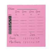 Elegantes Pink-Bunco-Punktepad Notizblock (Vorderseite)