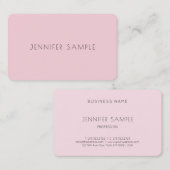 Elegantes Pink Einfach Beruflich Schlicht Luxus Ch Visitenkarte (Vorne/Hinten)