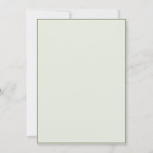 Elegantes Pink Floral Green Girl Script Baby Einladung (Rückseite)