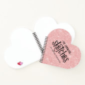 Elegantes Pink Glitzer Artist Sketchbook Notizblock (Innenseite)