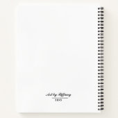 Elegantes Pink Glitzer Heart Artist Sketchbook Notizblock (Rückseite)