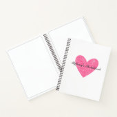 Elegantes Pink Glitzer Heart Artist Sketchbook Notizblock (Innenseite)