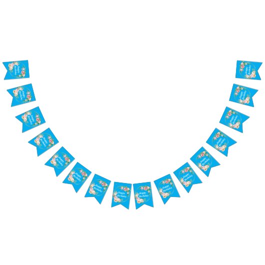 Elegantes Pink & Gold Blume Wreath Banner (Alle)