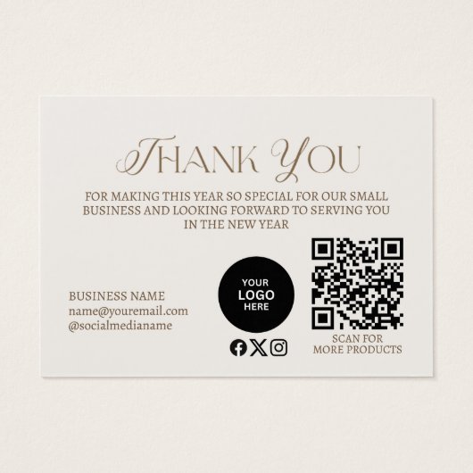 Elegantes Pink Gold Weihnachtsgeschäft Vielen Dank (Rückseite)