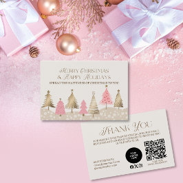 Elegantes Pink Gold Weihnachtsgeschäft Vielen Dank