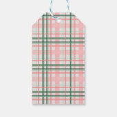 Elegantes Pink Green Christmas Brautparty Gefallen Geschenkanhänger (Rückseite)