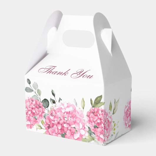 Elegantes Pink Hydrangea Eukalyptus-Brautparty Geschenkschachtel (Rückseite)