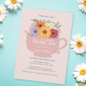Elegantes Pink Ladys Bridal Tea Brautparty Einladung