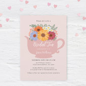 Elegantes Pink Ladys Bridal Tea Brautparty Einladung