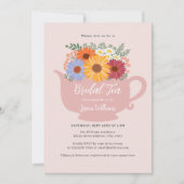 Elegantes Pink Ladys Bridal Tea Brautparty Einladung (Vorderseite)