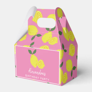 Elegantes Pink Lemon Gastgeschenk Box Geschenkschachtel