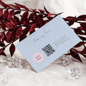 Elegantes Pink-Minimalist mit QR-Code Visitenkarte
