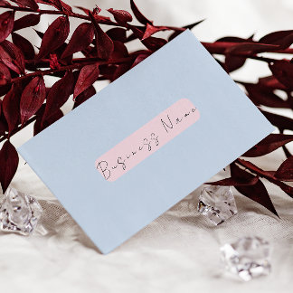 Elegantes Pink-Minimalist mit QR-Code Visitenkarte