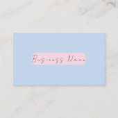 Elegantes Pink-Minimalist mit QR-Code Visitenkarte (Vorderseite)