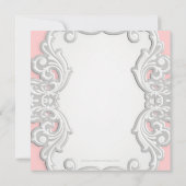 Elegantes Pink Paris Brautparty Einladung (Rückseite)